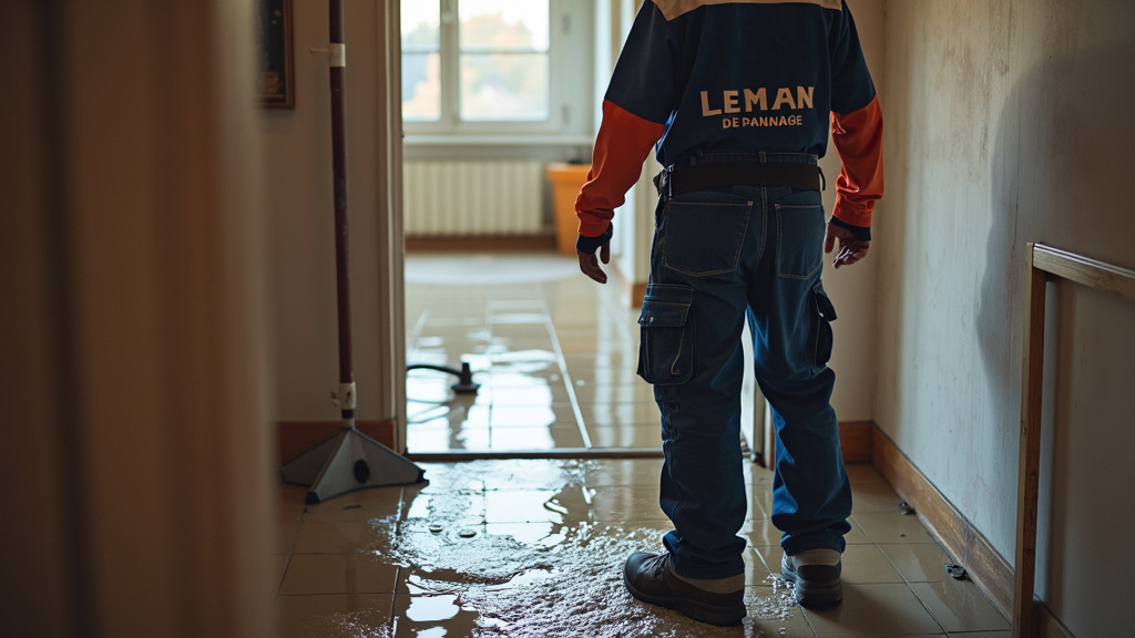 Plombier professionnel au travail